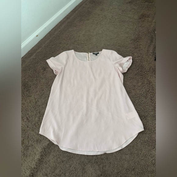 Express Tops - 2 FOR $20 Express Light Pink Satin Tunic Top Blouse Short Sleeve M NEW